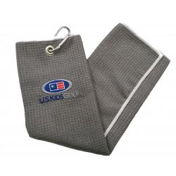 US Kids Golf Mikrofaser Handtuch grau