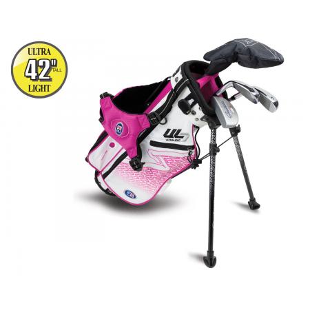 U.S. Kids Golf UL7 Starterset Ultralight UL42, 107-115cm, RH, weiß/pink