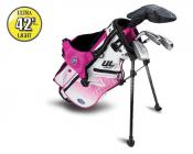 U.S. Kids Golf UL7 Starterset Ultralight UL42, 107-115cm, RH, weiß/pink