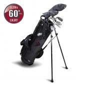 U.S. Kids Golf UL7 Starterset Ultralight UL60, 152-160cm, RH, 7-teilig, schwarz/dunkelrot