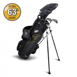 US Kids Golf UL7 Starterset Ultralight UL63 160168cm LH 5teilig schwarzgoldgelb