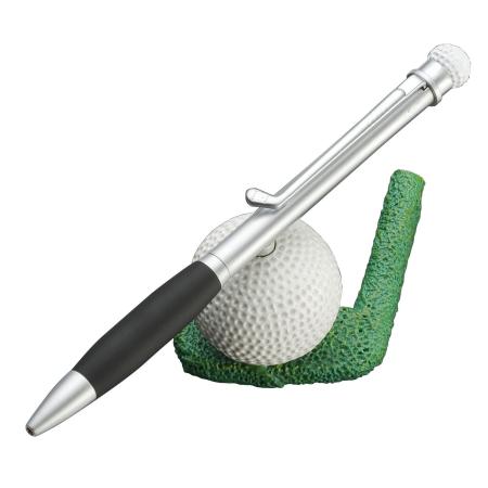 Silverline Golfball-Kugelschreiber mit Halter