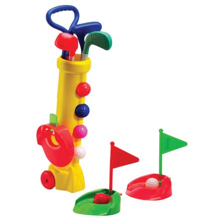 Silverline Mini-Golf Set für Kinder, Plastikbag gelb