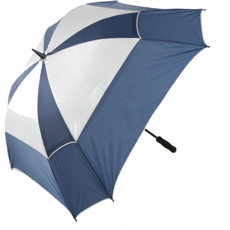 JuCad Teleskop Windproof Golfschirm, blau/silber