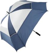 JuCad Teleskop Windproof Golfschirm, blau/silber