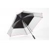 JuCad Teleskop Windproof Golfschirm, schwarz/silber/rot