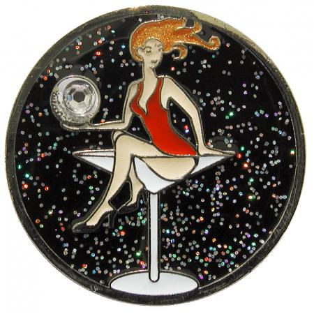 Navika Glitzy Ballmarker &quote;Golfaholic&quote;