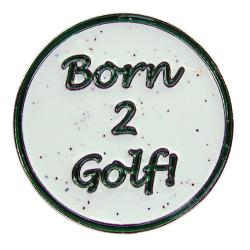 Navika Glitzy Ballmarker Born 2 Golf weiß