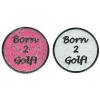 Navika Glitzy Ballmarker &quote;Born 2 Golf&quote;, weiß