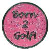 Navika Glitzy Ballmarker &quote;Born 2 Golf&quote;, pink