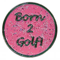 Navika Glitzy Ballmarker Born 2 Golf pink