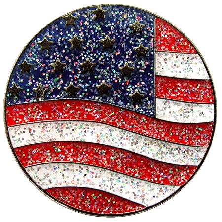 Navika Glitzy Ballmarker &quote;American Flag&quote;