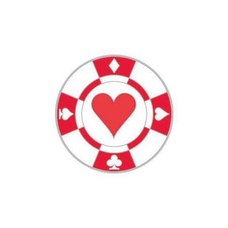 Navika Basic Ballmarker Pokerchip, rot