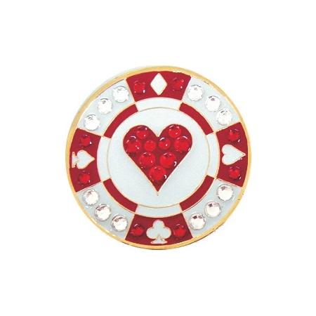 Navika Crystal Ballmarker Pokerchip, rot