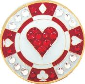 Navika Crystal Ballmarker Pokerchip, rot