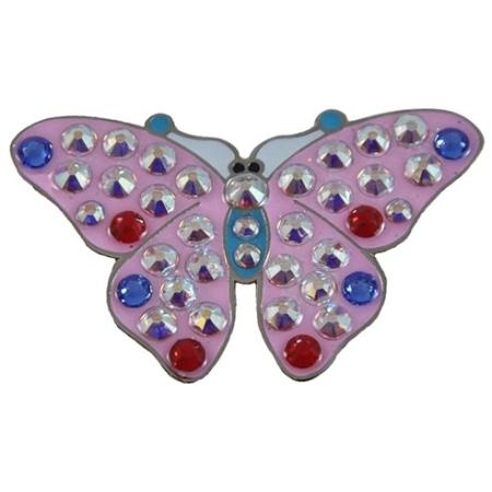 Navika Crystal Ballmarker &quote;Butterfly 2&quote;, pink