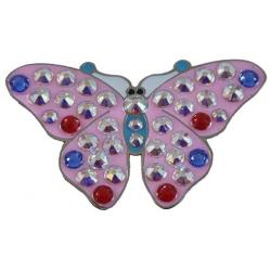 Navika Crystal Ballmarker Butterfly 2 pink