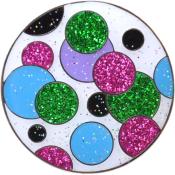 Navika Glitzy Ballmarker &quote;Polka Dot&quote;, grün