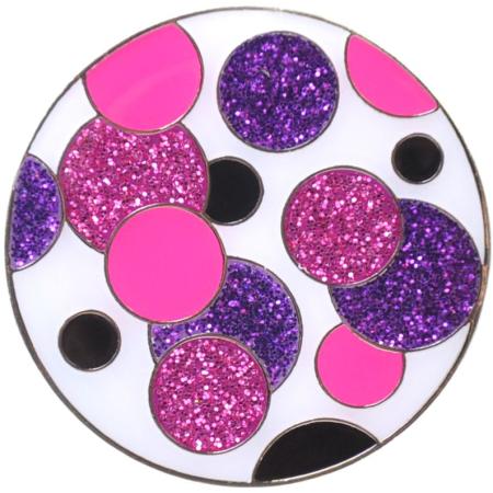 Navika Glitzy Ballmarker &quote;Polka Dot&quote;, lila