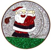 Navika Glitzy Ballmarker &quote;Golfing Santa&quote;