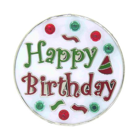 Navika Glitzy Ballmarker &quote;Happy Birthday&quote;