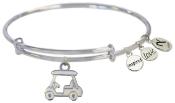 Navika Armspange mit Golf-Charm, silber, Golfcart