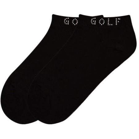 K. Bell Damen-Golfsocken Rhinestone Golf, schwarz