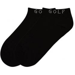 K Bell DamenGolfsocken Rhinestone Golf schwarz