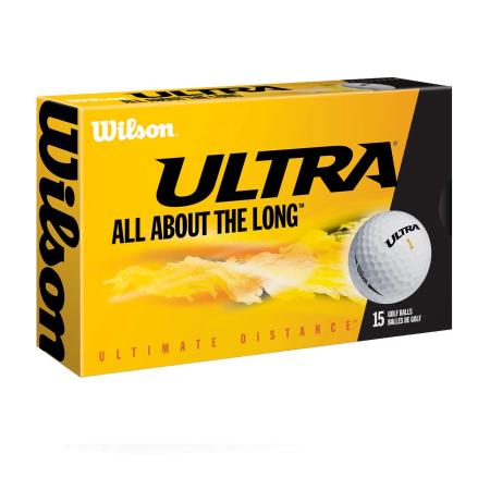 Wilson Staff Golfball Ultra Ultimate Distance, 15 Stück, weiß