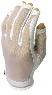 Evertan Three-Quarter Damen Sonnenhandschuh, White Pearl, links (für Rechtshänder), S