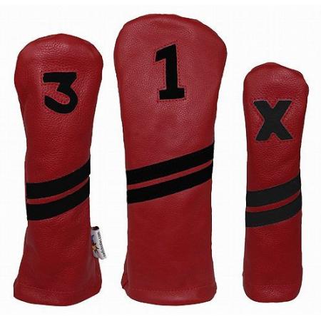 Sunfish Leder Headcover Ace, rot/schwarz