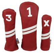 Sunfish Leder Headcover Ace, rot/weiß, 3er Set