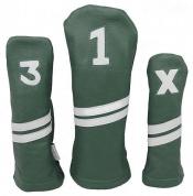 Sunfish Leder Headcover Ace, grün/weiß, 3er Set