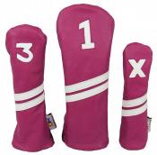 Sunfish Leder Headcover Ace, pink/weiß