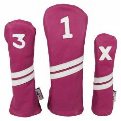 Sunfish Leder Headcover Ace pinkweiß Hybriden