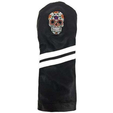 Sunfish Leder Headcover Ace Sugar Skull, schwarz