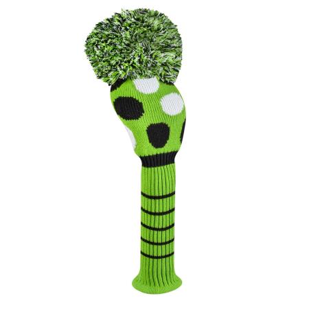 Bommel Strick Headcover, grün, Driver Punkte