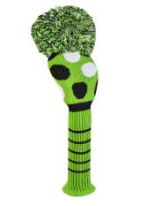 Bommel Strick Headcover, grün, Driver Punkte