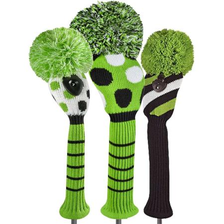 Bommel Strick Headcover, grün, 3er Set