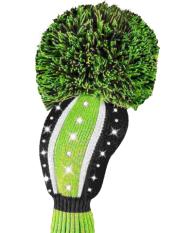 Bommel Sparkle Strick Headcover, grün, Driver Steifen