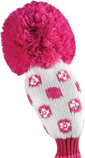 Bommel Sparkle Strick Headcover, pink, Hybriden Punkte