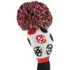 Bommel Sparkle Strick Headcover, schwarz/weiß/rot