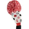 Bommel Sparkle Strick Headcover, schwarz/weiß/rot