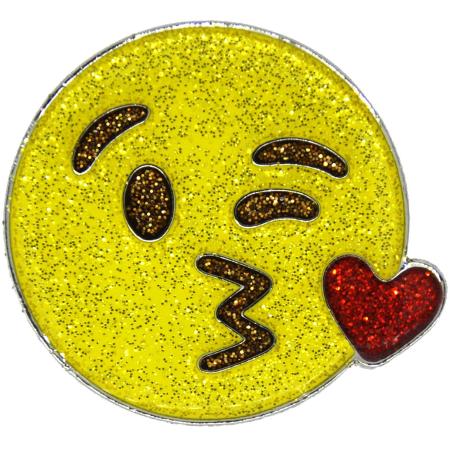 Emoji® Glitzy Ballmarker &quote;MWAH!&quote;