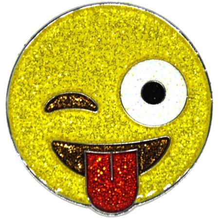 Emoji® Glitzy Ballmarker &quote;Just Kidding&quote;