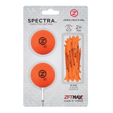 Zero Friction Spectra TwoBall-TeePack, orange