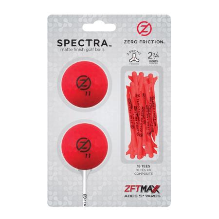 Zero Friction Spectra TwoBall-TeePack, rot