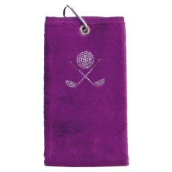 cbfmoda Golftuch Schläger mit Ball violett