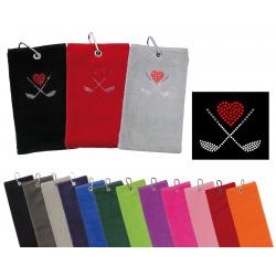 cbfmoda Golftuch Schläger mit Herz königsblau