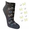 cbfmoda Damen-Golfsocken Tees 'n Balls, schwarz